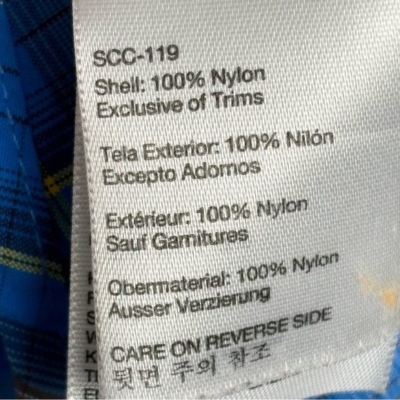 Marmot Shirt Mens XL Blue Plaid Nylon‎ Outdoor Hiking Camp Workwear Logo - Picture 11 of 16